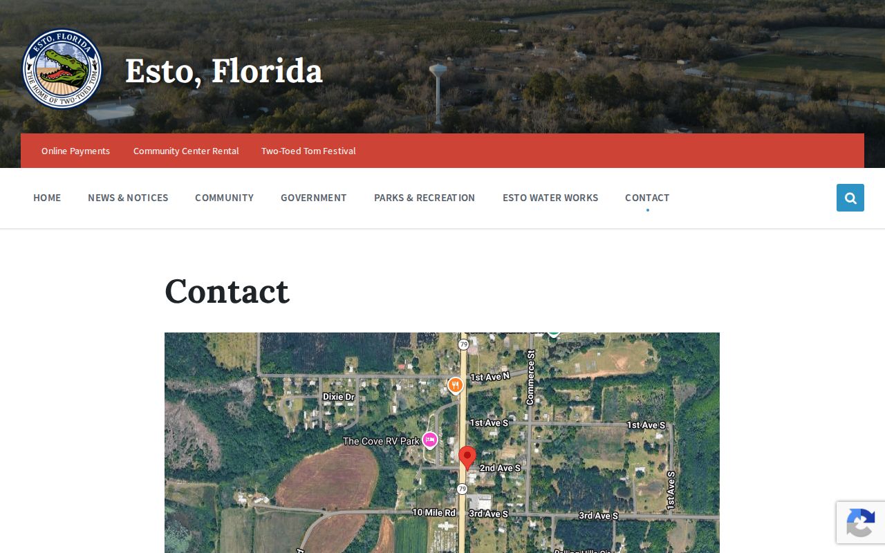 Official Esto Town Hall contact page for local records