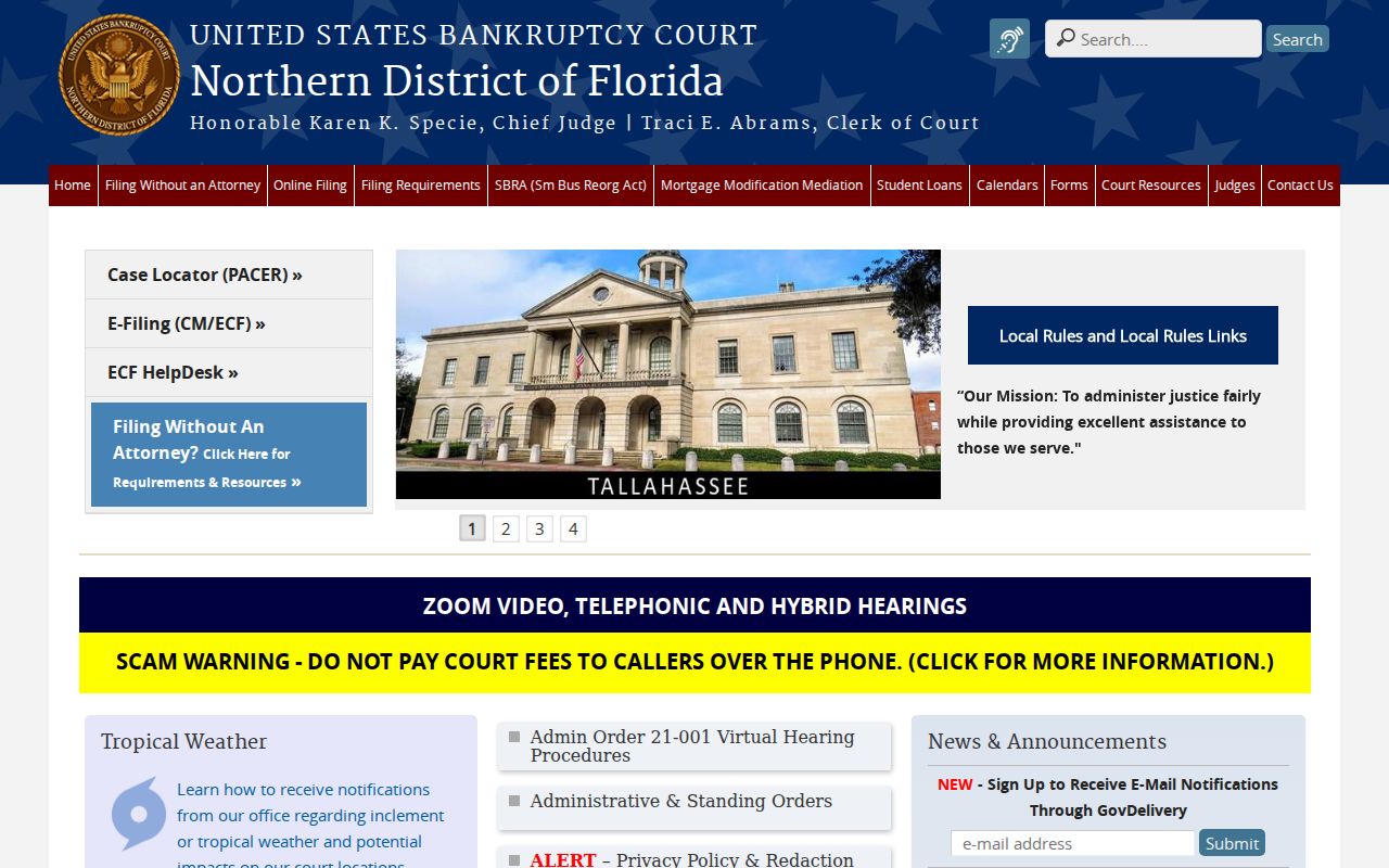 Northern District of Florida federal court information