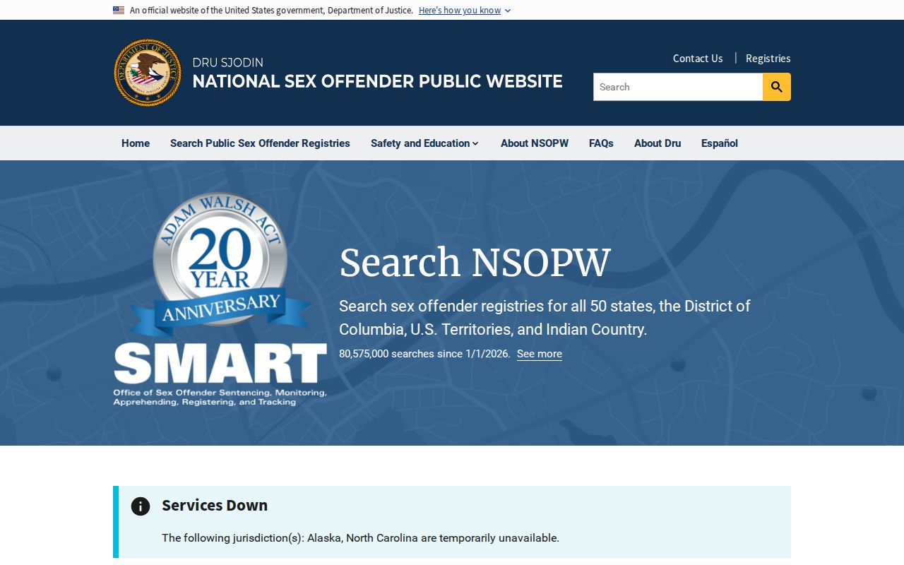 National cross-state search used with a Holmes County sex offender check